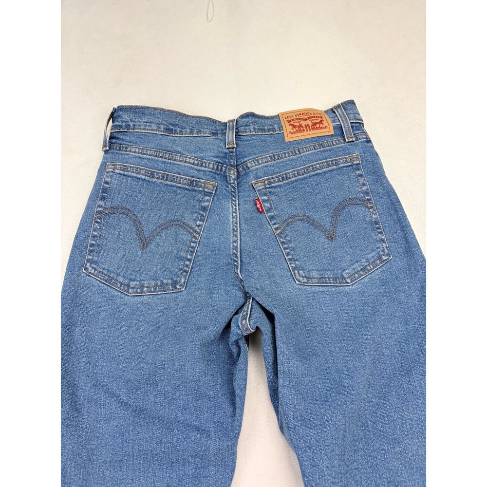 Levi's Wedgie Straight Jeans Women's 29x28 Medium Blue - Picture 9 of 12
